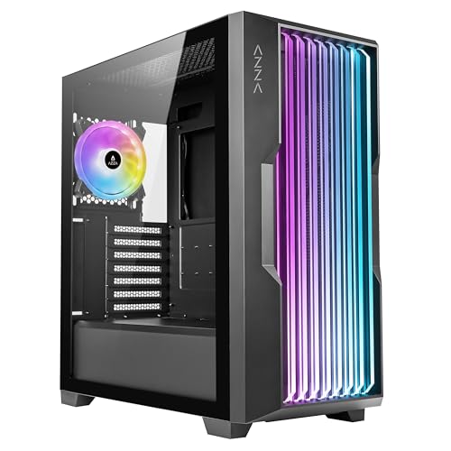 Chasis gaming AZZA CSAZ-520BG con flujo de aire optimizado y panel lateral transparente