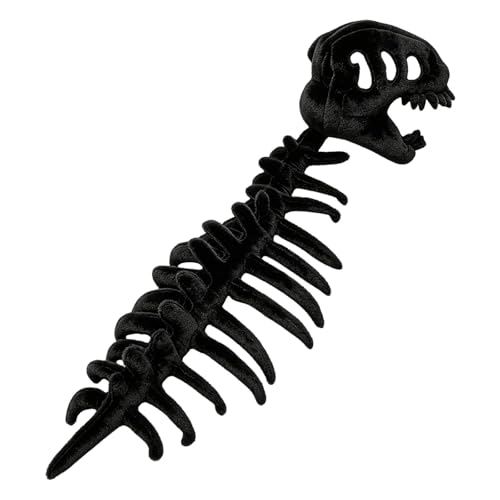 Disfraz de dinosaurio esqueleto negro enterizo de algodón cómodo 8