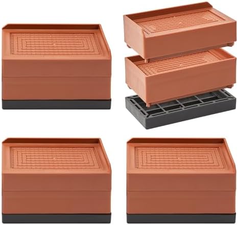 MAGIIN Furniture Risers 3 Inch, Bed Risers, Rectangular Stackable Bed ...