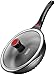 wok Wok pot antichaire avec couvercle poêle à frire alliage d'aluminium omoté omelette omelette induction compatible (Size : 28cm)