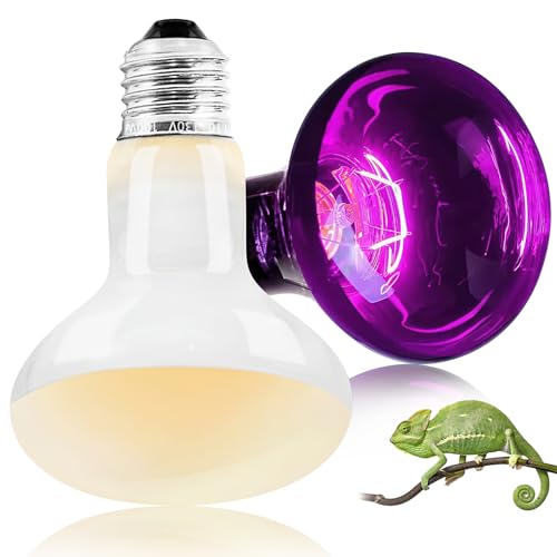 Reptile Heat Lamp, heat lamp bulbs , basking bulb 100w , basking light for bearded dragon, UVA UVB reptile light bulb for Bearded Dragon, Turtles, Tortoise, Lizard, Snake, Chameleon, Chicken 2 Pack