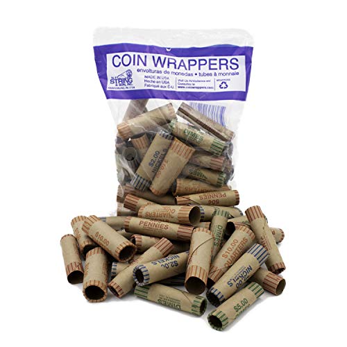 Assorted Pre-Formed Coin Wrappers (36 Pieces)