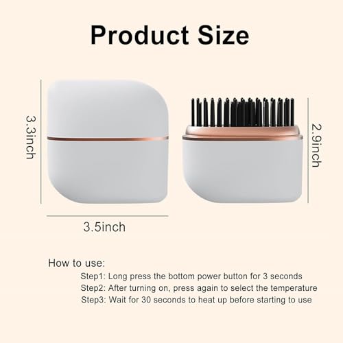 Mini plancha de cabello inalámbrica portátil para viaje miniatura 2