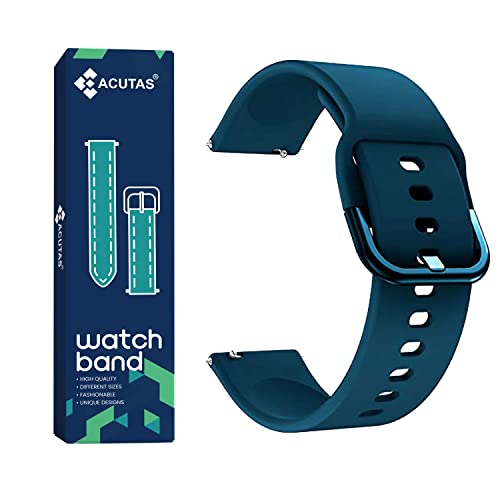 Image of ACUTAS Silicone 22mm Sports Band Soft Silicone Wristband Compatible for Fossil Gen 5 | Fossil Gen 5E | Fossil Gen 6 44mm Smartwatch (Teal Green)