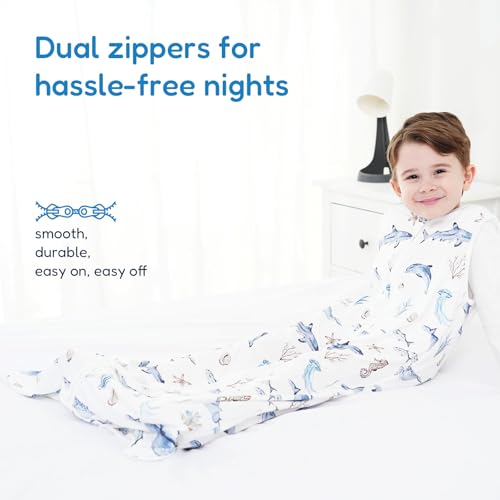 Image of TotAha Toddler Sleep Sack 2T-3T-4T, Premium Light Wearable Blanket Baby Sleeping Bag with 2-Way Safe Zippers For Girl Boy