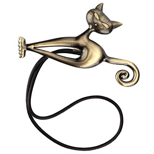 Embrasses à Rideaux Magnétiques, Attache Rideau Aimantée en Motif de Chat pour la Décoration de la Maison(Bronze)
