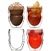 Ozeri Serafino Double Wall Insulated Beverage and Coffee Glasses, 8-Ounce, Set of 4