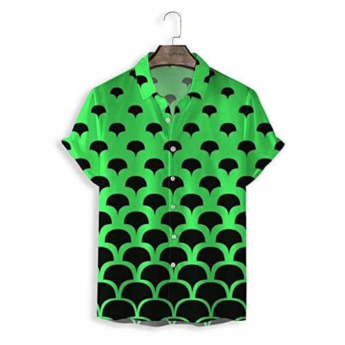 Chemise de plage pour hommes légère contre la chaleur été verte