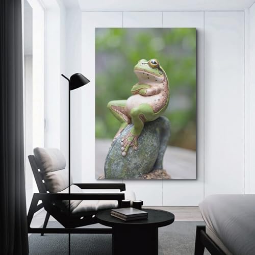 Sculpture murale grenouille ZHOUKEG en pierre pour sublimer le salon ou l'entrée