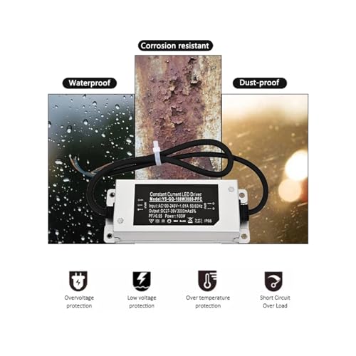 Pilote LED 3000mA transformateur 100-240V convertisseur de puissance 100W - 4