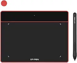 XP-PEN Mesa Digitalizadora Deco Fun S 15 x 10 cm, Tablet de desenho,com stylus,8192 níveis,para Mac, Windows,Chrome,Android,OSU! (Vermelho)