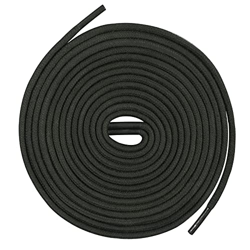 TIESTRA Cordones Redondos de Botas, Cordones Resistente y Duraderos para Botas, Calzado de Seguridad y Zapatos de Senderismo - Poliéster, Verde Oliva, 75cm Cover