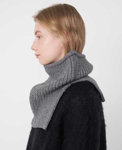 Molodo Neck Warmer Women Chunky Knitted Cowl Neck Winter Warm Cozy Soft Solid Fashion Versatile Scarf3