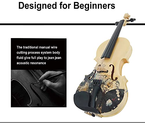 Image of Aliyes Electric /Acoustic Violin Set for Beginners Special Designed Gift for Beginner with Hard Case,Bow,Extra Strings (4 /4 /Full-size)