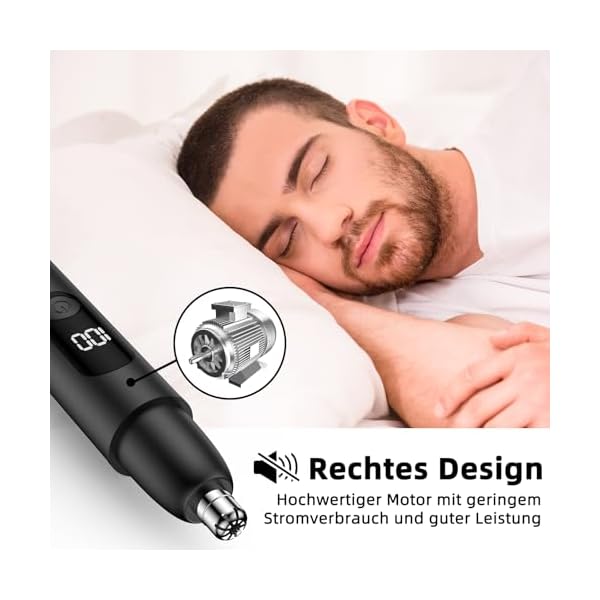 Nasenhaartrimmer, wiederaufladbare kabellose Ohr Augenbrauen Trimmen Werkzeug Dual Edge Blades – Bild 8
