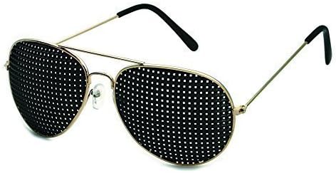Metal pinhole Glasses 420-PGP - Square Grid - incl. Accessories