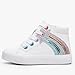 Weestep Girls‘ Glitter High-Top Easy-On Canvas Shoes - Fashion Casual Sneakers for Toddler and Litte Kid (Rainbow 11 Little Kid)