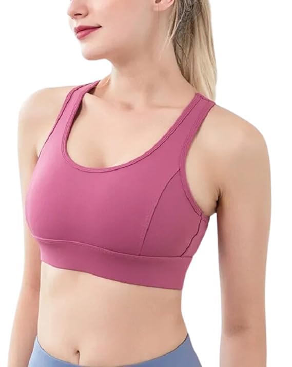 brachy Women's Running Sports Bra Quick DryActive Sports Bra for Women | Full Coverage, Non-Wired, Seamless, Stretchable & Support Activewear for Women | Criss Cross Back Crop Tops for Gym, Yoga & Workout-picture-52