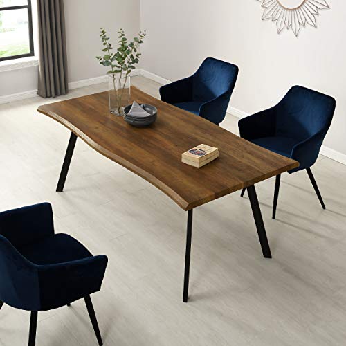 Cherry Tree Furniture Kenora Wood Effect Dining Table with Curved Edges (180 cm, 6-Seater)