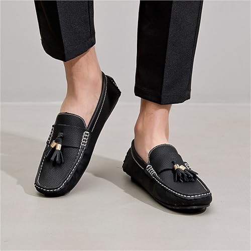 Mens Tassel Loafers Slip On Round Toe Moccasins Driving Shoes Lightweight Flat Heel Flexible Comfortable Outdoor Casual2