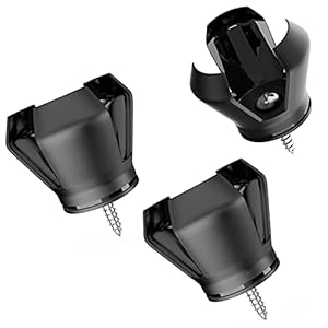 Uniclife 3-Prong Golf Ball Pick Up Retriever Grabber Negro Back Saver Claw Herramienta de Agarre Portátil con Tornillos de Acero Inoxidable, Accesorios de Golf para Putters y Golfista (Paquete de 3)