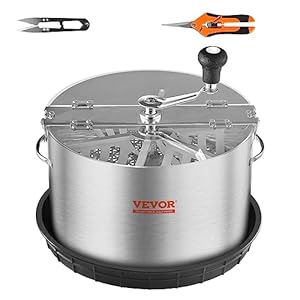 VEVOR 16″ Handmatige Tondeuse Grastrimmer 2 soorten trimroosters voor het knippen van natte/droge planten Tumble Cutter Bowl Bud Leaf Trimmer Harvester Grow