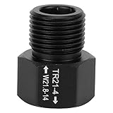 Emoshayoga Kleiner Soda-Flaschenadapter Gute Abdichtung TR21 bis W21.8 Adapter CO2-Zylinderadapter Aluminium Langlebiger Soda-Zylinderkonverter für Wohnküchenzubehör