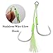 Feianoto Long Casting Slow Pitch Jig Lure Fishing UV Glow Jigs Metal Spoons 3D Print Falling Angler Metal Hard Bait Sinking Jigging Pesca Bait with Glow Hooks (2.8oz/80g, 4 pcs)
