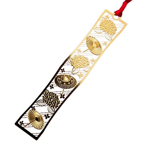 aubN}[J[ ̞xV[Y 24K\ʉH ubN}[J[ Metal bookmark, Japanese pattern (zԂƘaP)