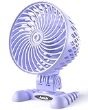 AaoLin USB Desk Fan, Table Fan with CVT Variable Speeds, Quiet Portable, Desktop Mini Personal Fan for Room, Home, Office Purple