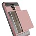 Galaxy S5 Case, Anuck Galaxy S5 Wallet case [Anti Scratch][Heavy Duty][Card Pocket] Dual Layer Shockproof [Soft Rubber Bumper] Protective Hybrid Card Case Cover for Samsung Galaxy S5 - Rose Gold