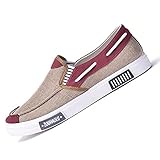 [イノヤ] 厚底 スニーカー メンズ 27.0cm スリッポンシューズ ローカット コーヒー色 スケートボードシューズ 通気性 防滑 ファッション アウトドア デッキシューズ 運動靴 ぶらつく リゾート カレッジ風