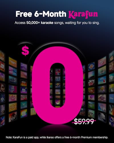 image for Ikarao Karaoke Machine with Lyrics Display Screen, KaraFun Prime, EQ, 