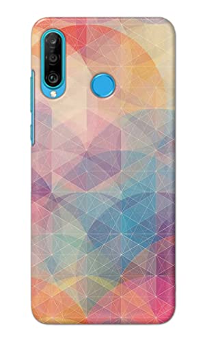 Image of Printed Hard Back Cover Case for Huawei P30 Lite | Huawei Nova 4e Back Cover (Crumpled Paper Design) -1803
