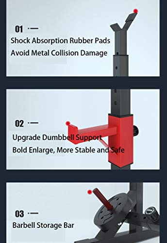 Toe Multifunctional Weightlifting Bench Press Bench Squat Rack Height Adjustable Folding Dumbbell Bench Strength Training Workout Bench Indoor Home Gym #TOP4