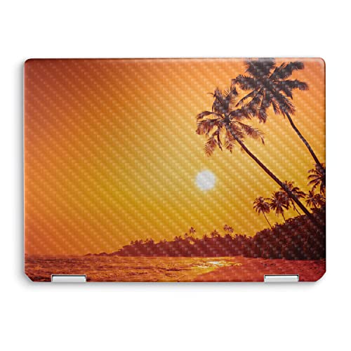 Image of MightySkins Carbon Fiber Skin Compatible with HP Spectre x360 14 inch (2022) Full Wrap Kit - Sunset Dreams | Protective, Durable Textured Carbon Fiber Finish | Easy to Apply | Made in The USA
