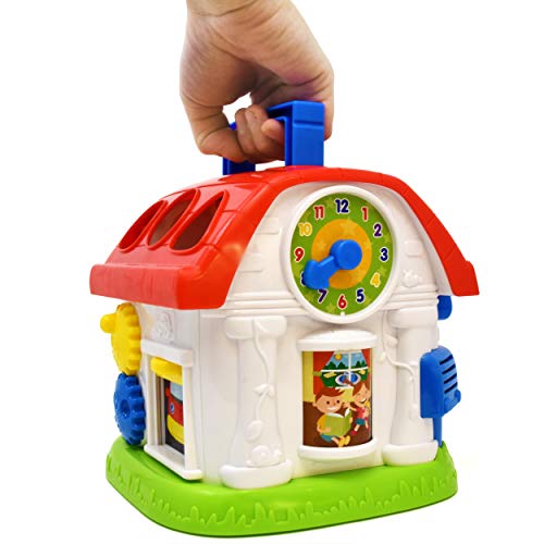 Musical Shape Educational Sorting Toy for Toddlers and Baby, First Blocks Cube Learning Sorter Shapes Activity House Box