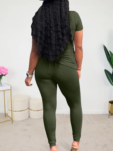 Lounge Sets for Women 2 Piece Summer Casual Jogger Workout Outfits Short Tops Long Pant Sweat suit leggings set4