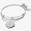 Alex and Ani Divine Guides Expandable Bangle Bracelet for Women, Jesus Engraved Charm, Rafaelian Silver Finish, 2 to 3.5 in