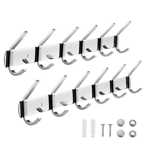 LA BONHEUR Hakenleiste Kleiderhaken 2 Stück Wand Wandhaken Bad...