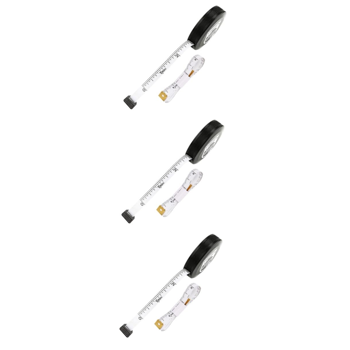 iplusmile 3 Sätze Mini Rundmaßband Set Maßband Weißes Maßband Präzises und Flexibles Messinstrument für Zuhause und Unterwegs Leicht und Tragbar Langlebig und Benutzerfreundlich