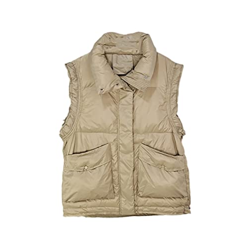 Veste ample sans manches contre le froid d'hiver en duvet de canard léger femme S