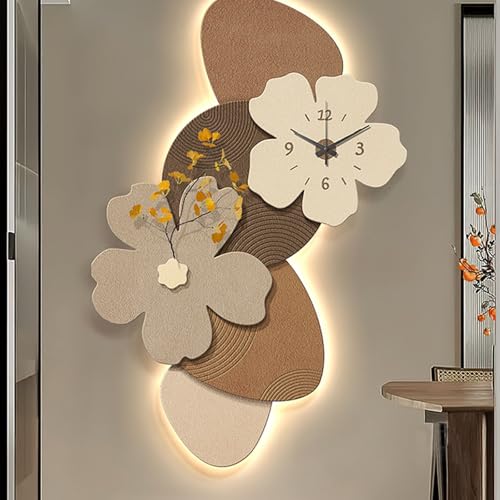 Horloges murales decoratives pour salon grand format avec telecommande