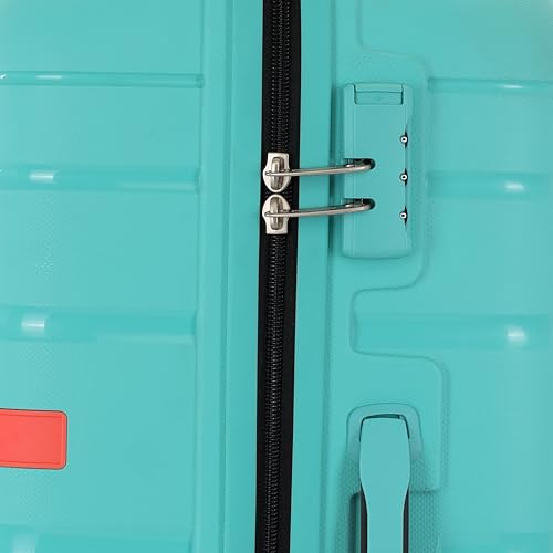 Image of American Tourister Upland Sport 79 CM Large Checkin Polypropylene (PP) Hard 4 Wheels Spinner Luggage /Suitcase /Trolley Bag for Travel (Pool Blue)