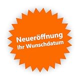 Indigos UG Autocollants de vitrine personnalisables en ligne   Orange pastel/blanc   60 cm   Créer des autocollants pour fenêtre   Boutique, commerce de détail   Inscriptions personnalisées à
