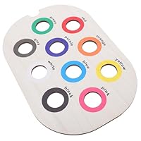 GLSTOY Wooden Sensory Sorting Tray for, Montessori Fine Motor Skill Game Color Sorting Round Holes, Small Size Educational Sensory Board for Preschool Learning