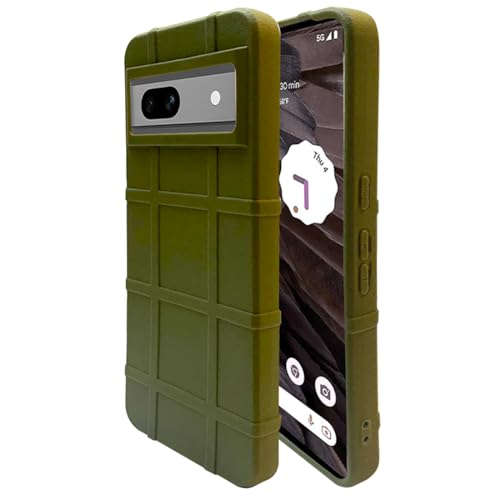 Image of Amazon Basics Shockproof Back Case Cover for Google Pixel 7a 5G | 360 Degree Protection | Slim Protective Case | Anti-Scratch Tough TPU Case for Google Pixel 7a 5G (Green)