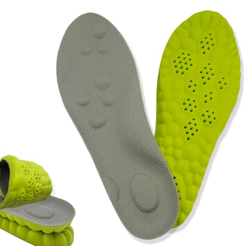 4D Cloud Massage Shoe Insoles for Women Men, Memory Foam Insoles with Arch Support for All-Day...