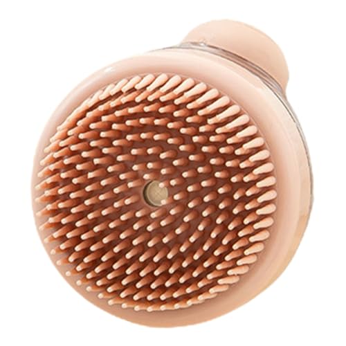 BESTonZON Cat Bath Brush Shower Scrubber for Puppies and Kittens Compact Grooming Massage Brush with Shampoo Dispenser Easy to Use Pet Bathing Tool