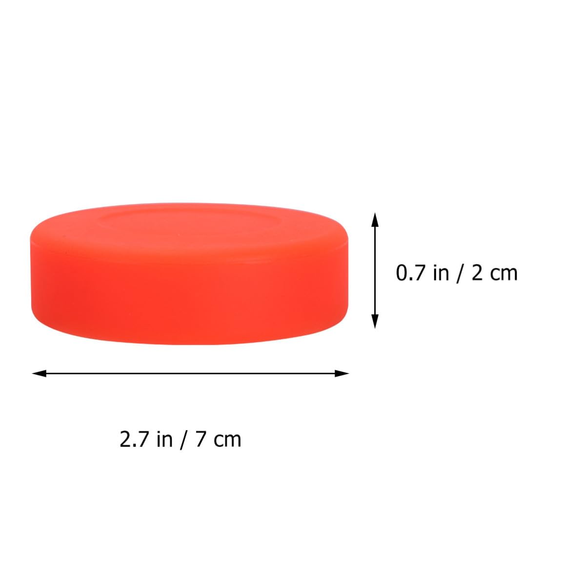 12 Discos de Hockey de Goma Naranja Alta Dureza y Textura Densa para Hockey sobre Patines en Pista, Suministros Deportivos Estándar Internacionales